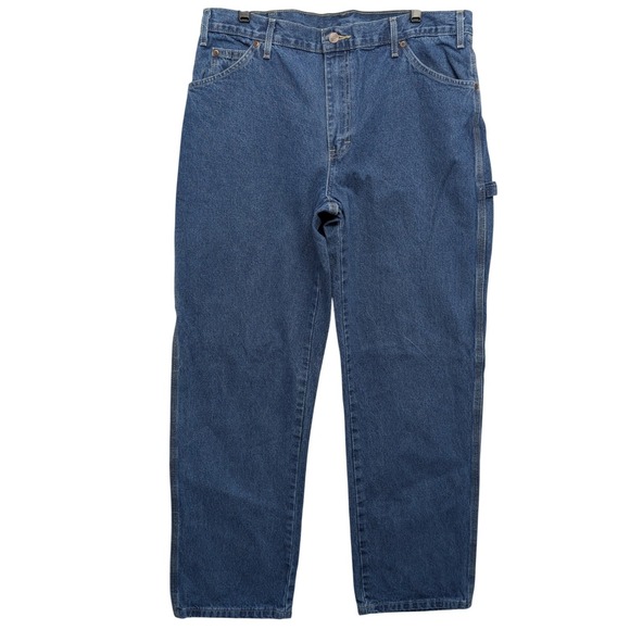 Dickies Other - Dickies Carpenter Jeans Mens 36x32 Blue Denim Relaxed Fit Utility Work Pants